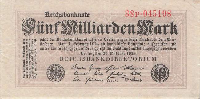 5 Milliarden Mark ro.120b P